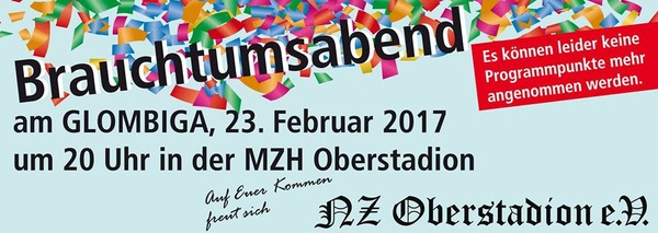 Party Flyer: Glombiger BTA Oberstadion am 23.02.2017 in Oberstadion